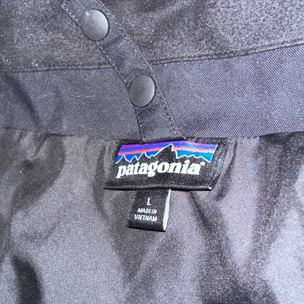 Patagonia Women's Black Trench Coat Winter Jacket Sz L - Picture 6 of 6